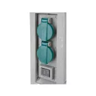 YATO YT-81273 Kültéri csatlakozóeosztó altzat TOWER GREAY  IP44 4 x 230V