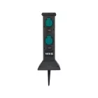 YATO YT-81274 Kültéri csatlakozóelosztó aljzat TOWER BLACK IP44 4 x 230V