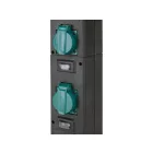 YATO YT-81274 Kültéri csatlakozóelosztó aljzat TOWER BLACK IP44 4 x 230V