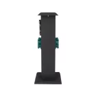 YATO YT-81276 Kültéri csatlakozóelosztó aljzat időkapcsolóval METAL TOWER BLACK IP44 4 x 230V