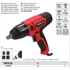 YATO YT-82020 Elektromos ütvecsavarozó 1/2" 450 Nm 450 W