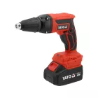 YATO YT-82075 18V gipszkartonbehajtó tárazható 1 x 4 Ah akkuval és töltővel kofferben
