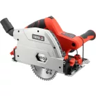 YATO YT-821701 Akkumulátoros merülőfűrész 18V 4Ah 140mm szénkefe nélküli motor + vezetősín (1db 4Ah akku +töltő)