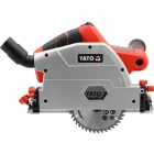 YATO YT-821701 Akkumulátoros merülőfűrész 18V 4Ah 140mm szénkefe nélküli motor + vezetősín (1db 4Ah akku +töltő)