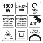 YATO YT-82175 Elektromos gérvágó lézeres 305 mm 1800 W