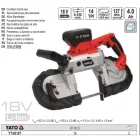 YATO YT-82187 Akkus szalagfűrész 18 V (1 x 4,0 Ah akku + töltő)
