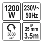 YATO YT-82600 Elektromos betontömörítő (tűvibrátor) 1200W
