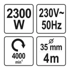 YATO YT-82601 Elektromos betontömörítő (tűvibrátor) 2300W