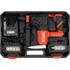 YATO YT-827722 Akkus fúrókalapács SDS+ BL motor 18V (töltő + 2x4Ah akku)