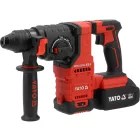 YATO YT-827724 Akkumulátoros fúrókalapács 18V 4Ah SDS Plus 2,4J szénkefe nélküli motor (2x akku + töltő)