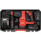 YATO YT-827724 Akkumulátoros fúrókalapács 18V 4Ah SDS Plus 2,4J szénkefe nélküli motor (2x akku + töltő)