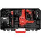 YATO YT-827725 Akkuulátoros fúrókalapács 18V 4Ah SDS Plus 2,4J szénkefe nélküli motor (1x akku + töltő)