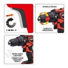 YATO YT-82781 Akkus fúrócsavarozó 40 Nm 18 V Li-Ion (akku + töltő nélkül)