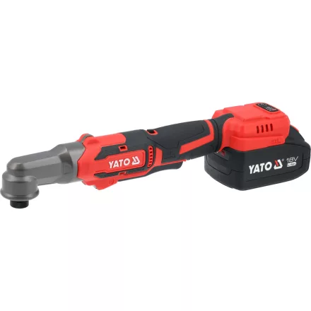 YATO YT-828030 Elektromos racsni akkumulátoros 18V 160NM rövid felépítésű szénkefe nélküli motorral (1 x 4Ah akkuval és töltővel)