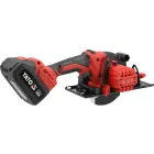 YATO YT-8281185 Akkus körfűrész 140 mm szénkefe nélküli 18 V (2 x 4,0 Ah akku + töltő)