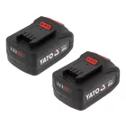 YATO YT-828252 Akkumultoros sarokcsiszoló 18V 4Ah 125mm szénkefe nélküli motorral (2x akku + töltő)