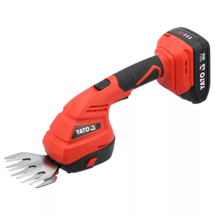 YATO YT-828357 Akkumulátoros fű és sövénnyíró 18V 2Ah szénkefés motorral (1x akku + töltő)