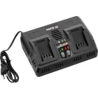 YATO YT-828501 Intelligens dupla akkumulátor töltő 18V (2.4-4.5A)