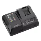 YATO YT-828502 Szupergyors intelligens akkumulátor töltő 18V (2.4-12A) hűtőrendszerrel