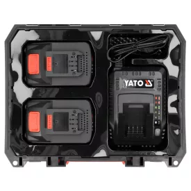   YATO YT-828510 Akkumulátor 2 x 4.0 Ah és intelligens töltő szett kofferben