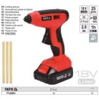 YATO YT-82854 Akkus ragasztópisztoly 11 mm 18 V Li-Ion (1 x 2,0 Ah akku + töltő)