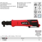 YATO YT-829021 Akkus sarok ütvecsavarozó 1/2" 80 Nm szénkefe nélküli 12 V Li-Ion (akku + töltő nélkül)