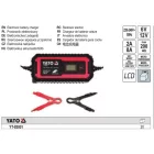 YATO YT-83001 Akkumulátor töltő 6/12 V 2/8 A max. 200 Ah LCD kijelző
