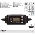 YATO YT-83033 Akkumulátor töltő 6/12 V 1/4 A max. 120 Ah LCD kijelző