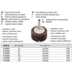 YATO YT-83352 Csapos lamellás, legyező csiszolókorong 40 x 20 x 6 mm / P60