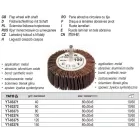 YATO YT-83375 Csapos lamellás, legyező csiszolókorong 80 x 30 x 6 mm / P120