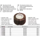 YATO YT-83382 Csapos lamellás, legyező csiszolókorong 80 x 40 x 6 mm / P60