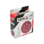 YATO YT-834584 Tépőzáras fíbertárcsa 150 mm / P100 6 lyukas (50 db/cs)