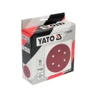 YATO YT-834587 Tépőzáras fíbertárcsa 150 mm / P180 6 lyukas (50 db/cs)