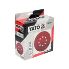 YATO YT-834592 Tépőzáras fíbertárcsa 150 mm / P60 8 lyukas (50 db/cs)