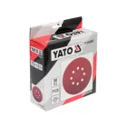 YATO YT-834595 Tépőzáras fíbertárcsa 150 mm / P120 8 lyukas (50 db/cs)