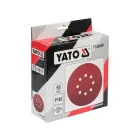 YATO YT-834597 Tépőzáras fíbertárcsa 150 mm / P180 8 lyukas (50 db/cs)