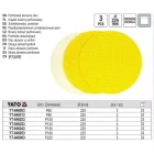 YATO YT-846043 Tépőzáras perforált csiszolópapír 225 mm / P150 (3 db/cs)