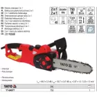 YATO YT-84877 Elektromos láncfűrész és ágvágó szett 25 cm 750 W