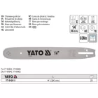 YATO YT-849311 Láncfűrész láncvezető 14" 0,325" 1,5 mm