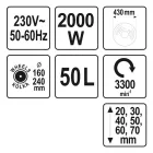 YATO YT-85208 Elektromos fűnyíró 2000W