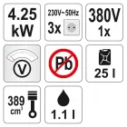 YATO YT-85460 Áramfejlesztő 5500 W 389 cm3