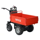 YATO YT-86120 Akkumulátoros gyalogos kíséretű bilenthető platós dömper 1000W 500kg 48V 32Ah